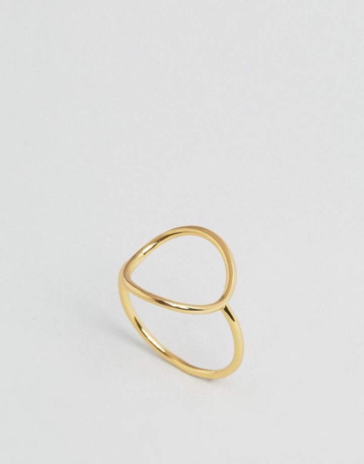 Orelia Open Circle Ring - Gold