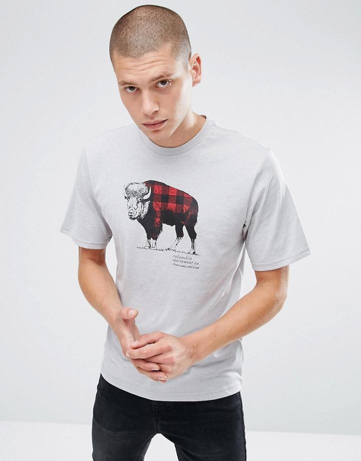 Columbia Check The Buffalo Ii T-shirt In Gray Marl - Gray