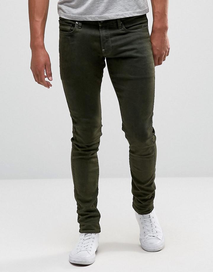 G-star Revend Super Slim Jeans In Green Overdye - Green