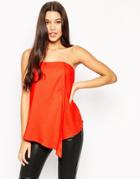 Asos Origami Bandeau Top - Red