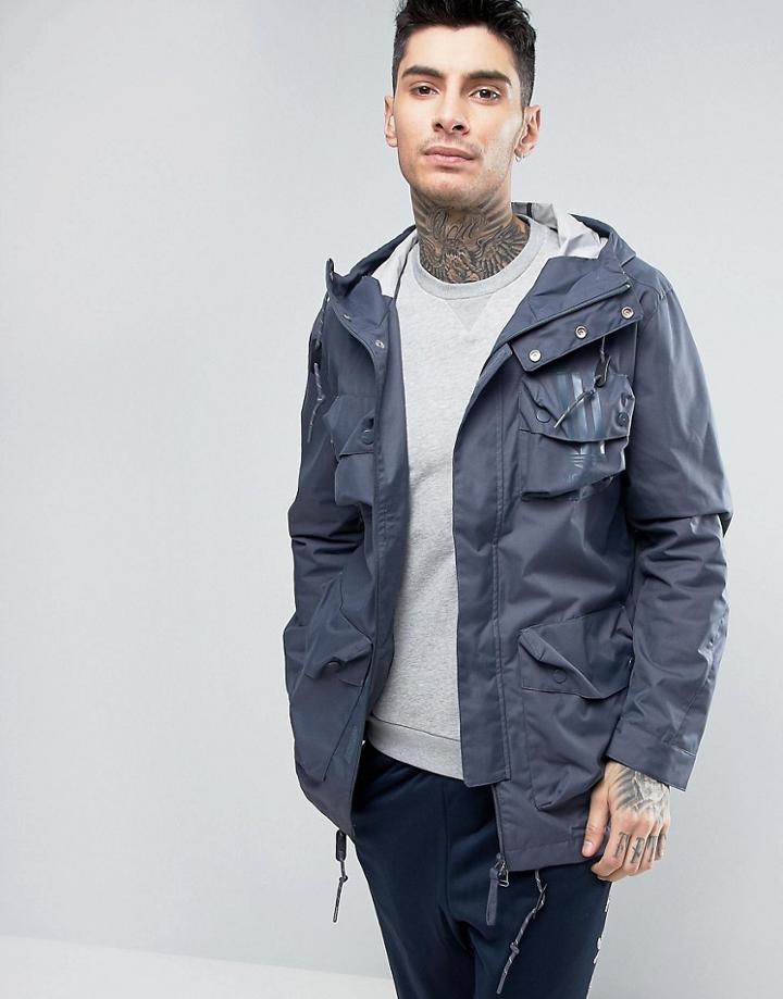 Adidas Originals Utility Parka - Blue