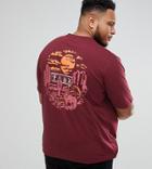 Friend Or Faux Plus Rattler Back Print T-shirt - Red