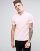 Armani Jeans Pique Logo Polo Regular Fit In Pink - Pink