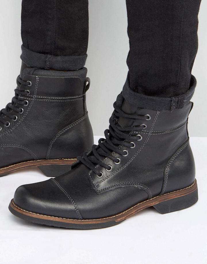 Aldo Swithbert Leather Laceup Boots - Black