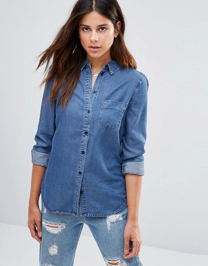 Selected Debora Denim Shirt - Navy