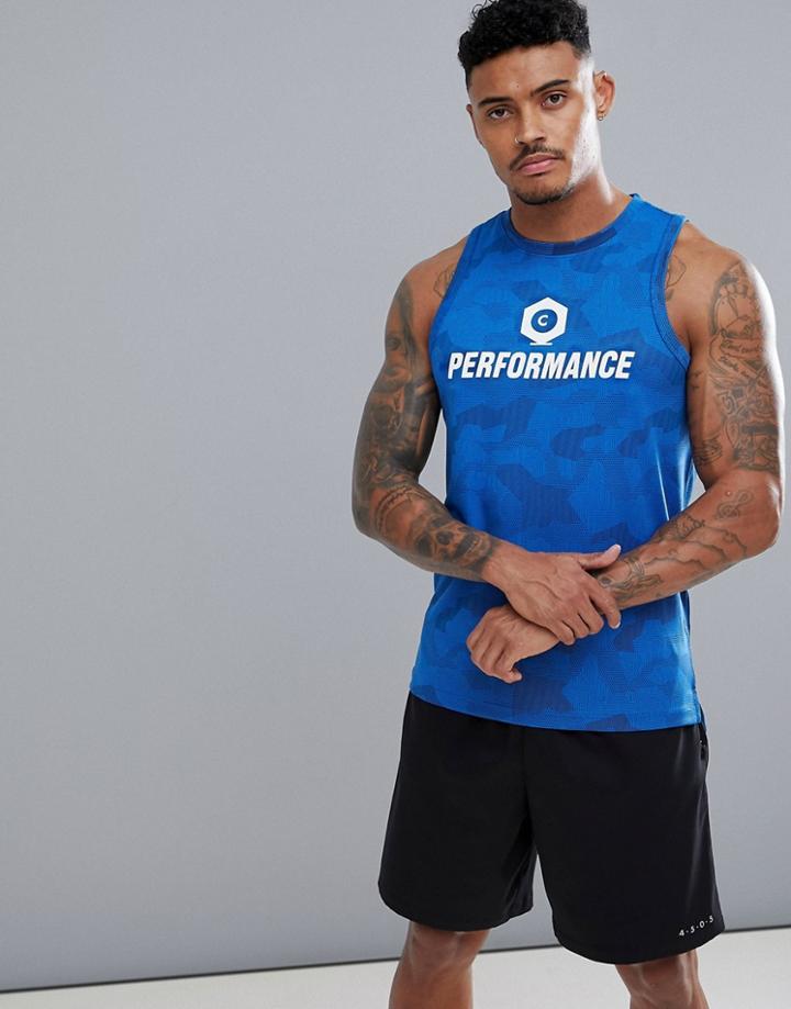 Jack & Jones Core Performance Dry Fit Tank - Blue