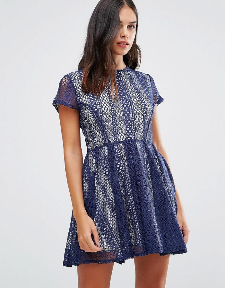 Wal G Lace Dress - Blue