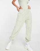 Asos Design Washed Oversized Sweatpants In Lime-green
