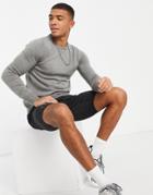 Brave Soul Crew Neck Sweater In Light Gray Heather-grey