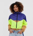 Collusion Light Weight Color Block Tech Jacket-multi