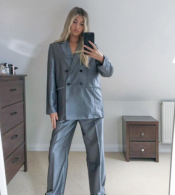 Collusion Dad Pants In Gray Tonic-grey