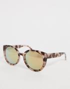 Asos Design Kitten Sunglasses - Brown