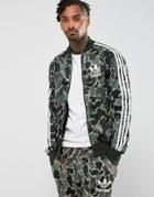Adidas Originals Superstar Camo Track Jacket In Green Cd9303 - Green
