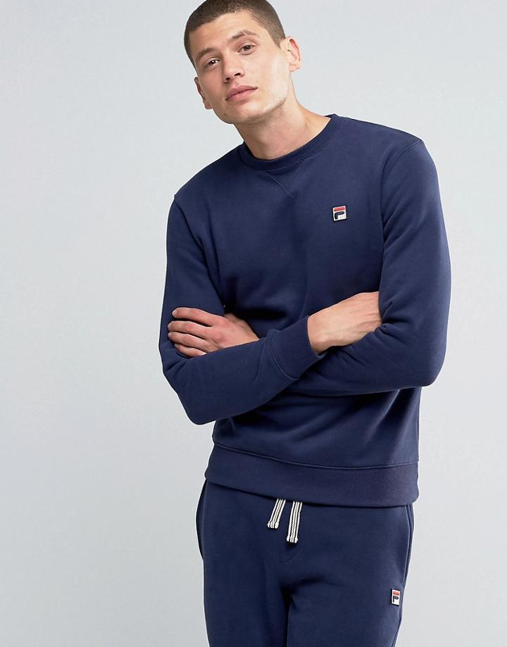 Fila Vintage Sweatshirt With Small Logo - Navy
