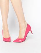 Asos Soulmate Pointed Heels - Pink Patent