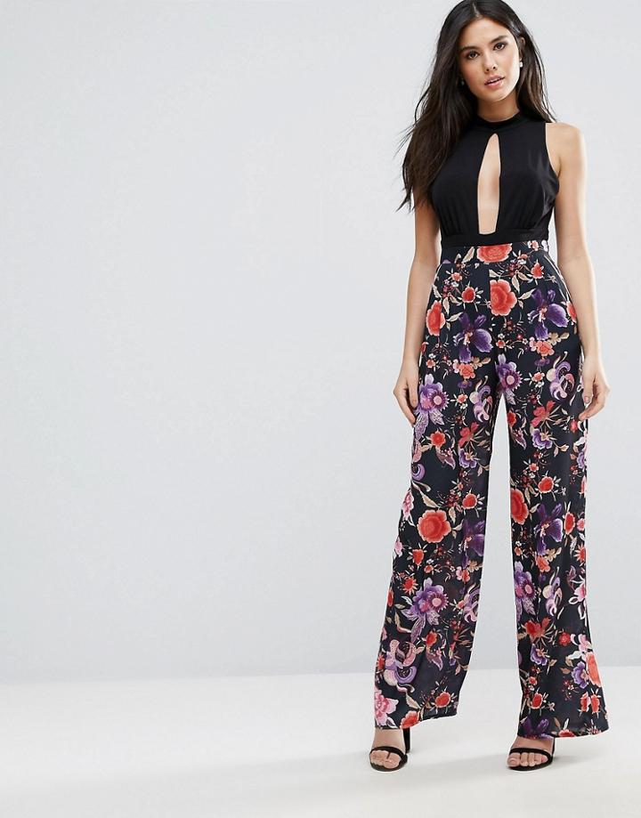 Love Printed Palazzo Pant - Black