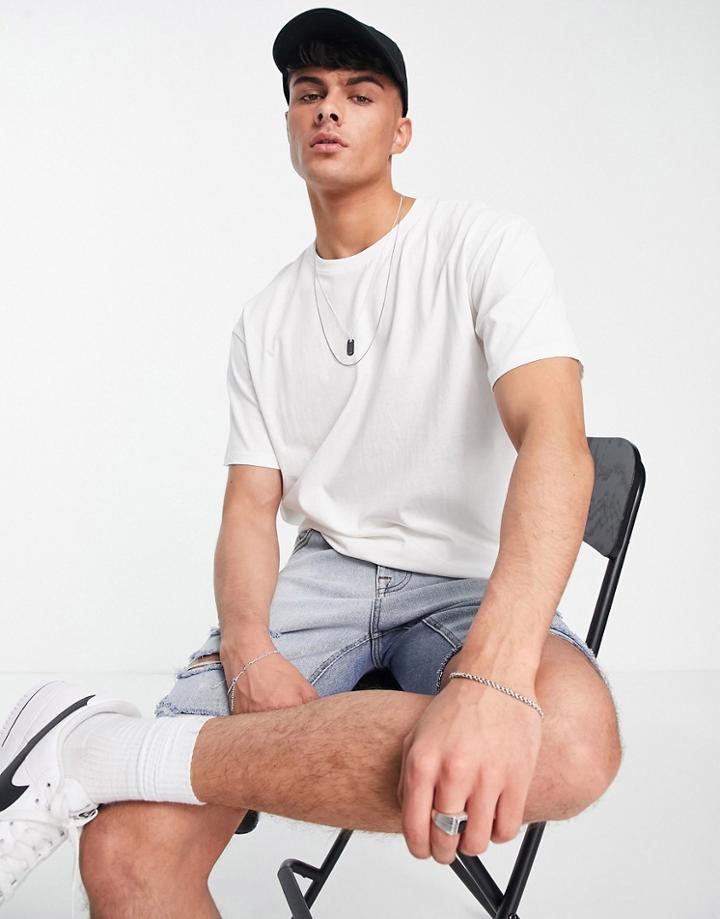 Soul Star Oversized T-shirt In Off White