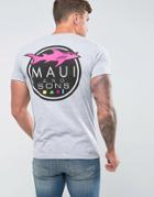 Maui Shark Logo Print T-shirt - Gray