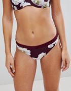 Ted Baker Garcela Bikini Bottom In Gardenia Print - Multi