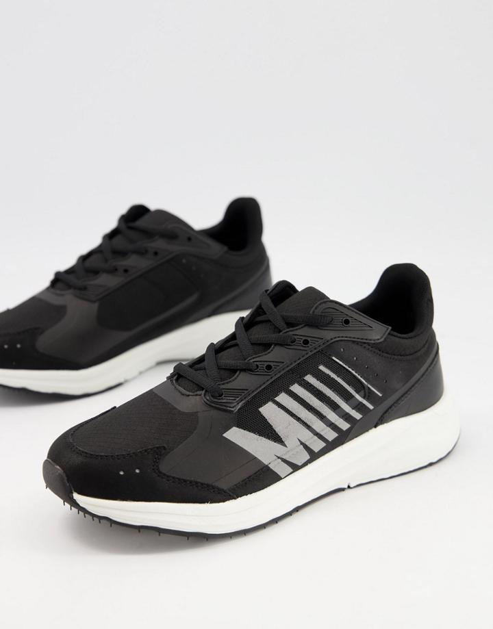 Asos Design Sporty Sneakers In Black-blues