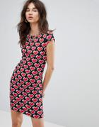 Love Moschino Heart Pixel Print Jersey Dress - Multi