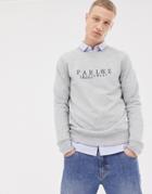 Parlez Sweatshirt With Embroidered Sportswear Chest Logo In Gray