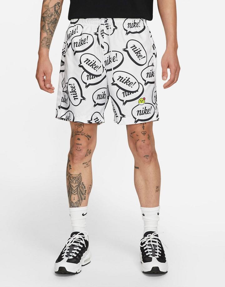 Nike Airmoji Woven Shorts In White