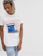 Asos Design T-shirt With Photographic Print - White