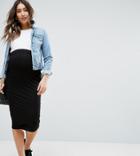 Asos Design Maternity Jersey Pencil Skirt - Black