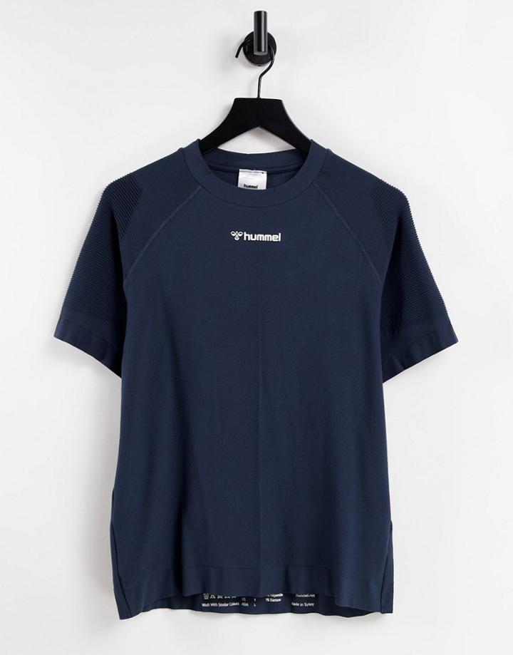 Hummel Cube Seamless T-shirt In Blue-blues