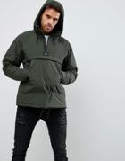 Pull & Bear Jacket With Half Zip In Khaki - Green