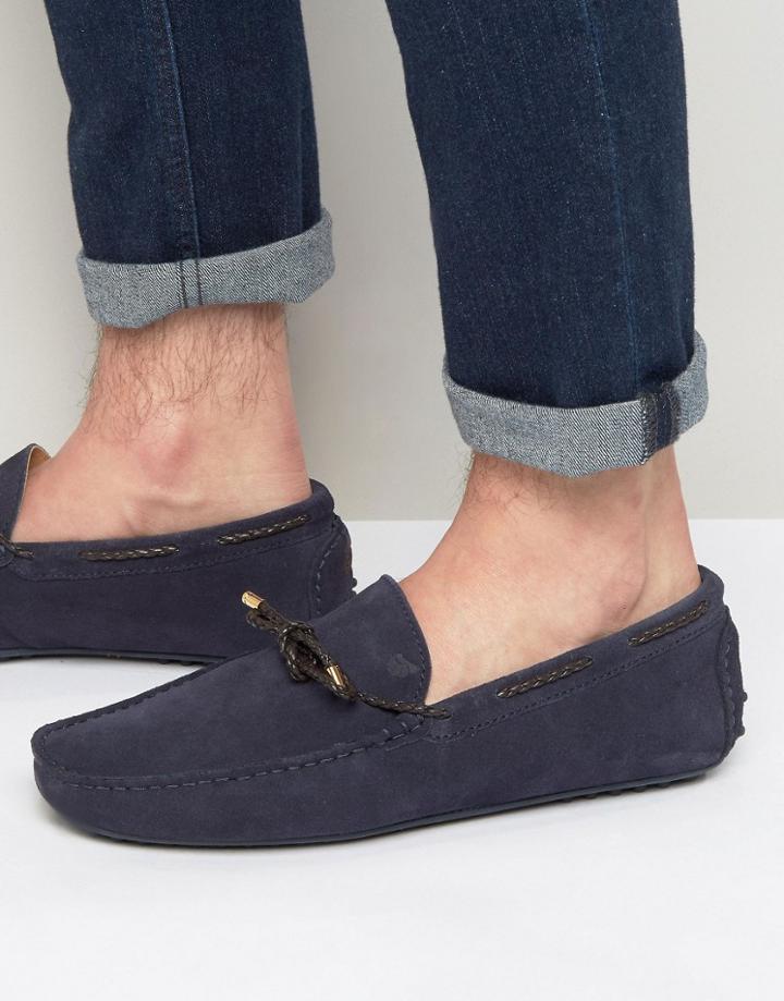 Bobbies L'orfevre Suede Driving Shoes - Navy
