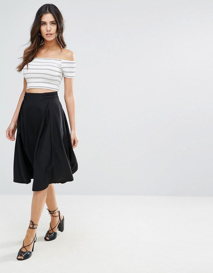 Louche Kerra Midi Skirt - Black