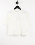 Na-kd Wonder Woman Printed Cropped T-shirt In Off White