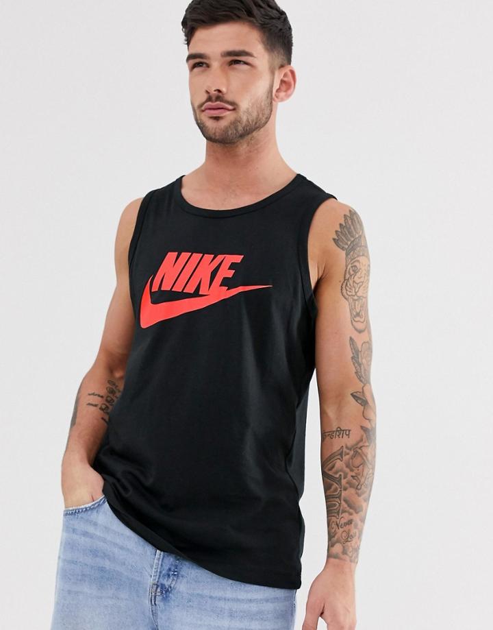 Nike Futura Logo Tank In Black