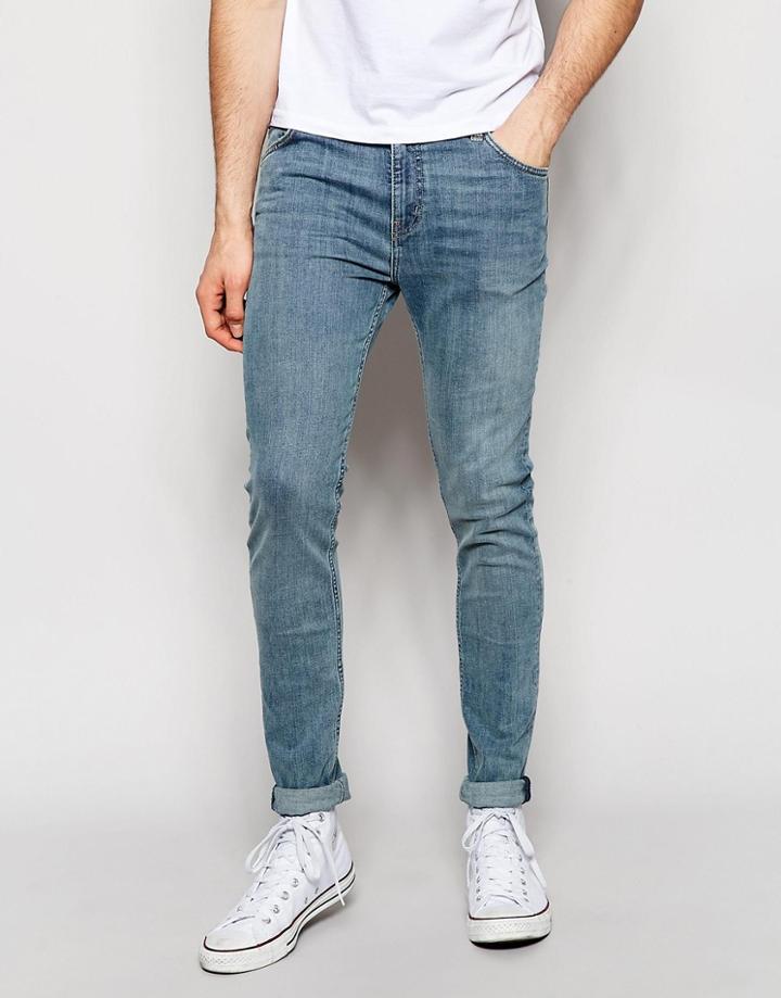 Weekday Form Super Skinny Jeans In Stretch Hyman Blue Light - Hyman Blue