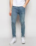 Weekday Form Super Skinny Jeans In Stretch Hyman Blue Light - Hyman Blue