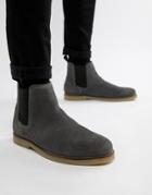 Religion Suede Chelsea Boot In Slate Gray - Gray