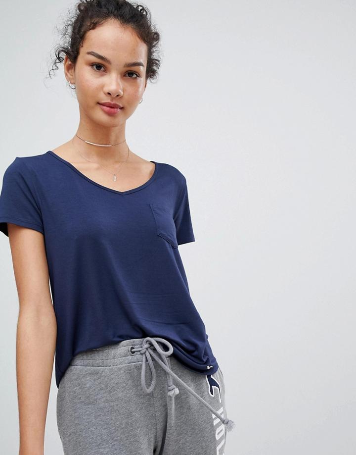 Hollister Drapey Voop T-shirt - Navy