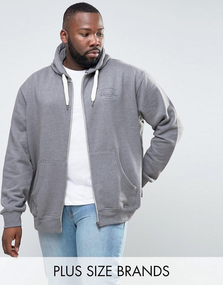Jacamo Plus Hoodie In Gray - Gray