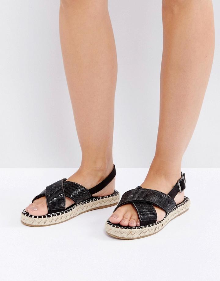 Truffle Collection Slingback Flat Espadrille Sandal - Multi