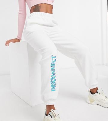 Local Heroes Relaxed Sweatpants With Disconnect Logo Co-ord-white