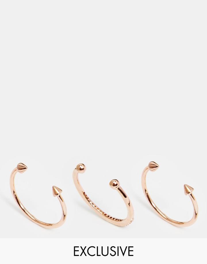 Luv Aj Exclusive Rose Gold Barbell Ring - Rose Gold
