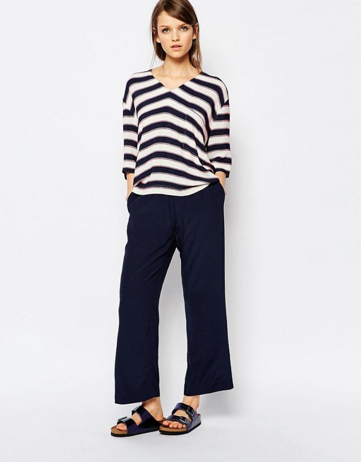 Samsoe & Samsoe Manon Cropped Pants - Navy