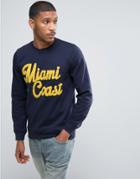 Threadbare Miami Crew Neck Sweat - Navy