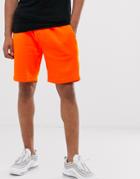 Brave Soul Neon Sweat Shorts - Orange