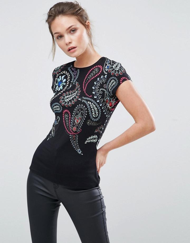 Ted Baker Treasured Trinckets Tee - Black