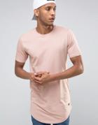 Only & Sons Super Longline T-shirt - Pink