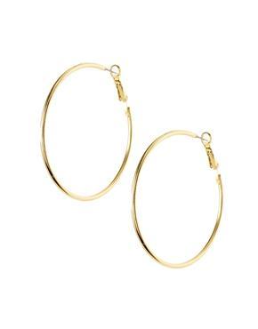 Asos Fine Wire 50mm Hoop Earrings - Gold