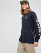 Burton Snowboards Elite Long Sleeve Top Sleeve Logo In Black - Black
